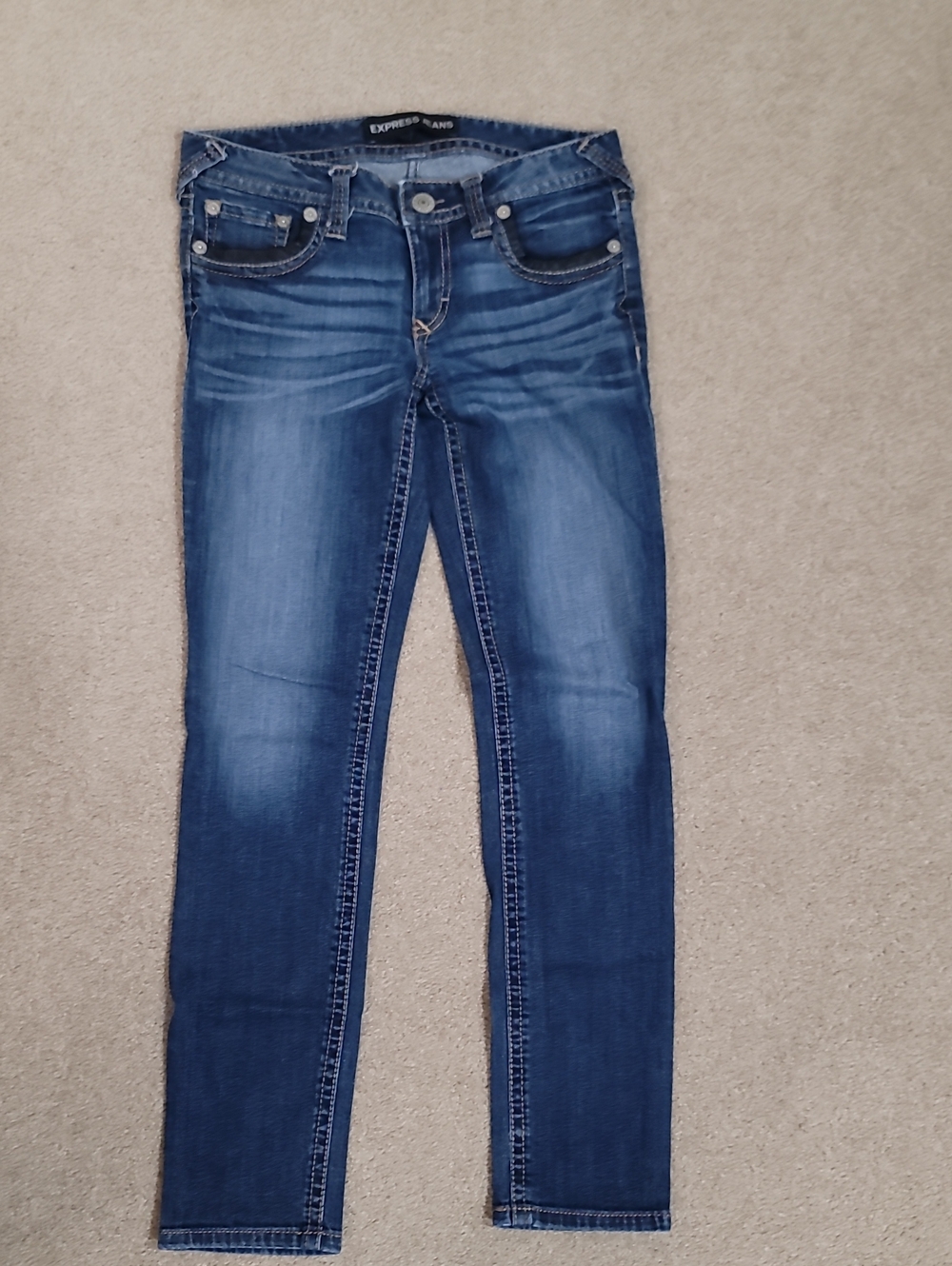 Express Stella Skinny Low-Rise Jeans — Size 4